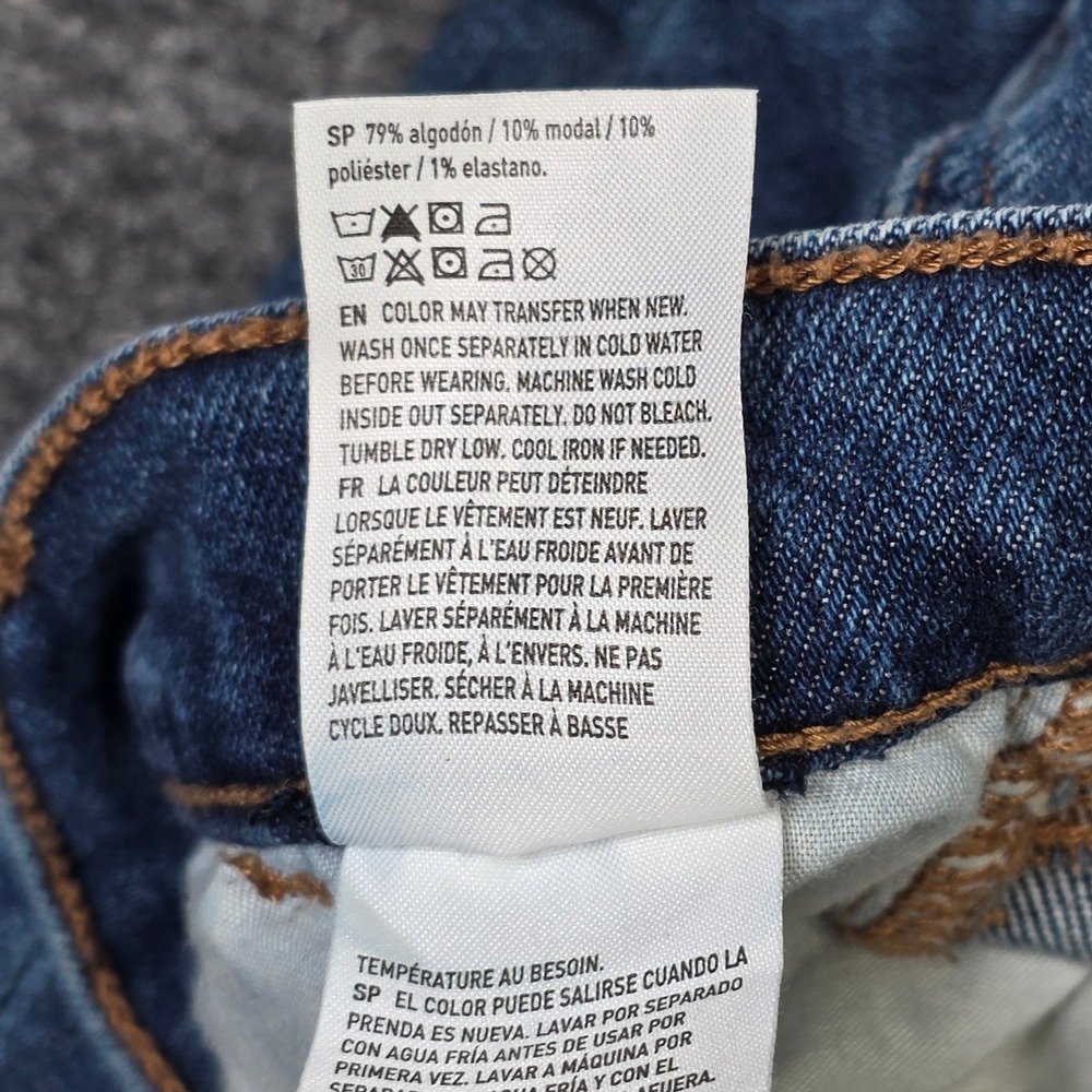 American Eagle Mom Jeans Women's Size 2 Regular Blue Medium Wash Button Fly - Picture 6 of 10